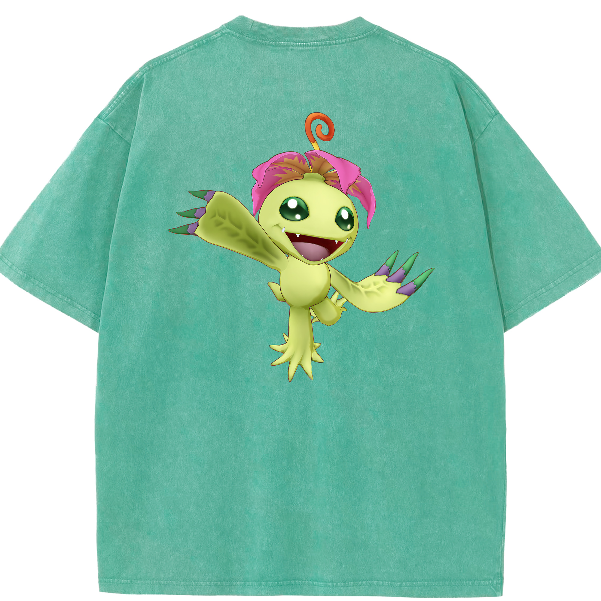 （画像用） Digimon デジタルモンスター/デジモン 綿100% ヴィンテージ風 半袖Tシャツ（背面プリント）